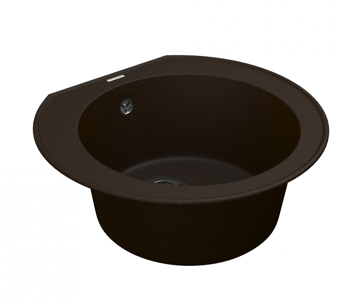 Круглая мойка с сифоном  KRES KRES KMR 01.52 CHOCOLATE:Фото 3