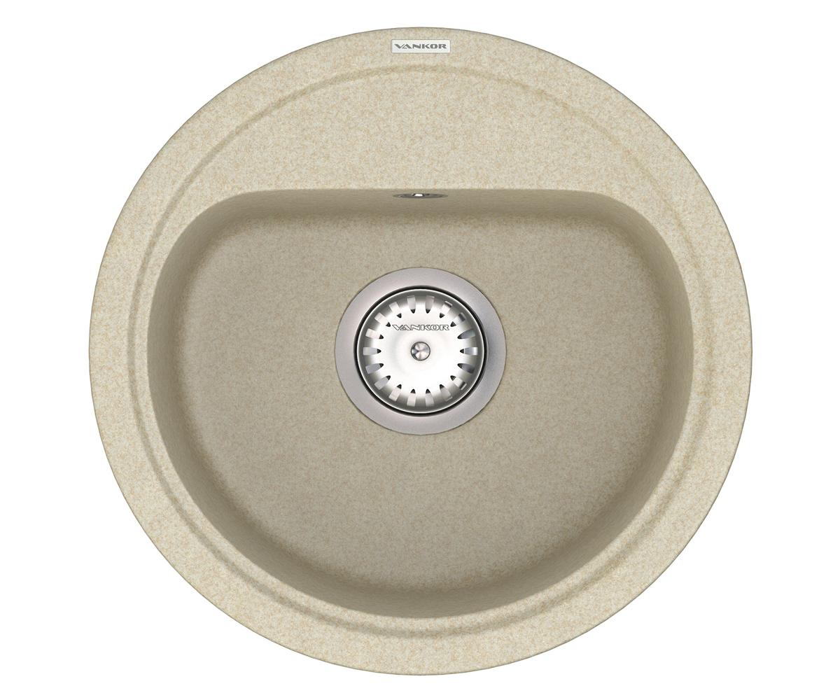 Мийка кругла 44 см VANKOR LIRA LIRA LMR 01.44 BEIGE LIRA LMR 01.44 BEIGE