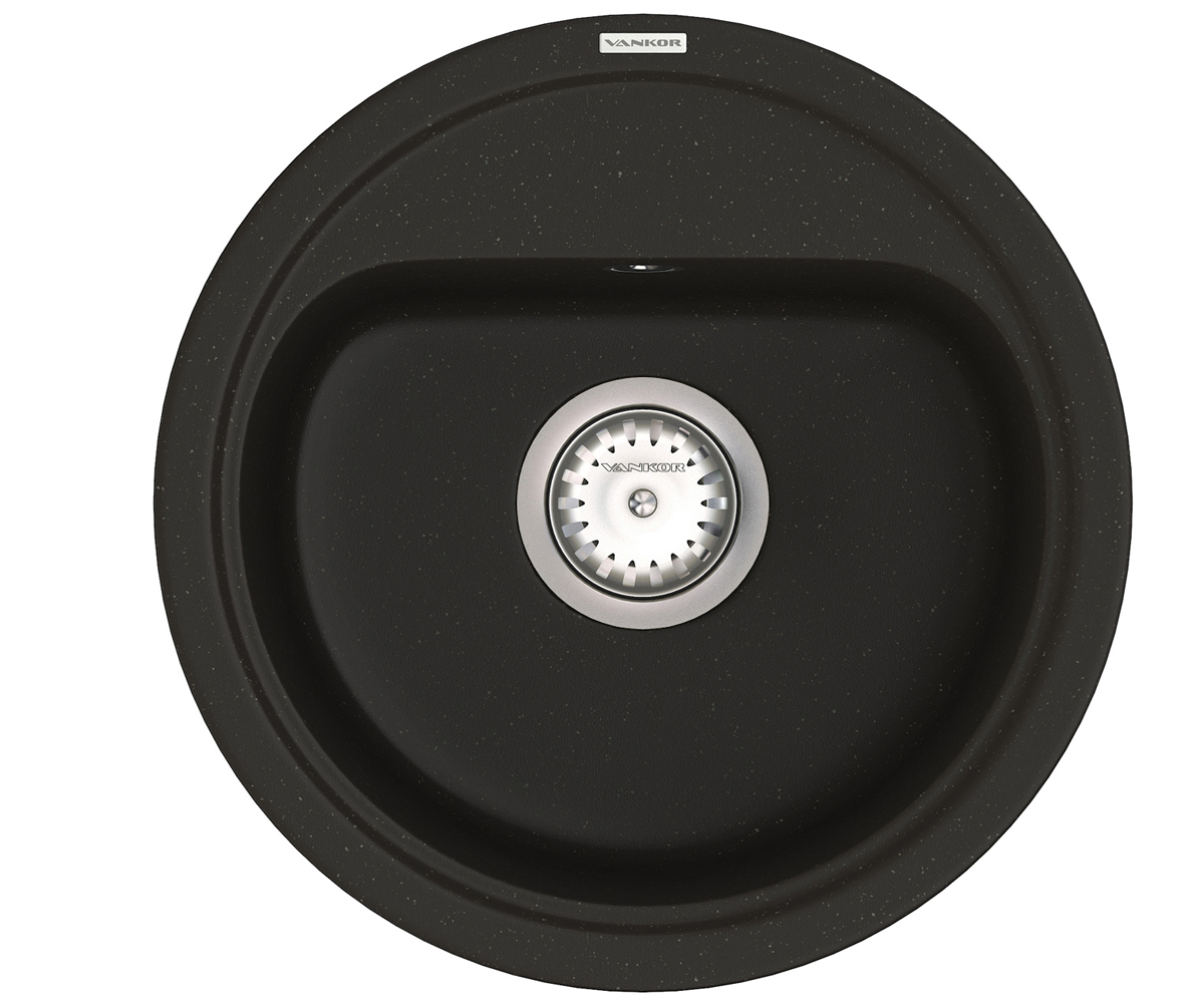 Мийка кругла 44 см VANKOR LIRA LIRA LMR 01.44 BLACK LIRA LMR 01.44 BLACK