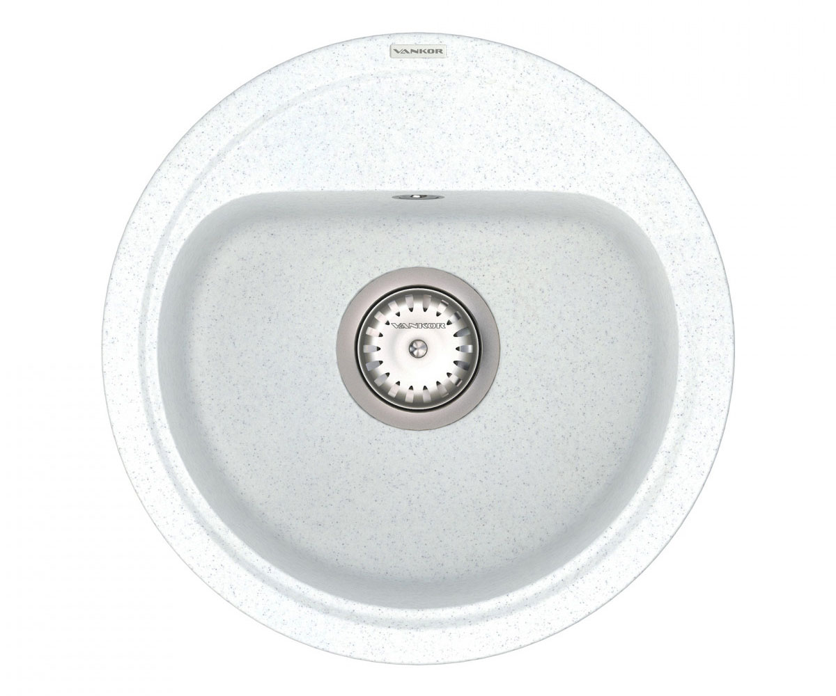 Кухонна мийка ВАНКОР ЛІРА ЛІРА ЛМР 01.44 БІЛИЙ КАМІНЬ VANKOR LIRA LIRA LMR 01.44 WHITE STONE LIRA LMR 01.44 WHITE STONE