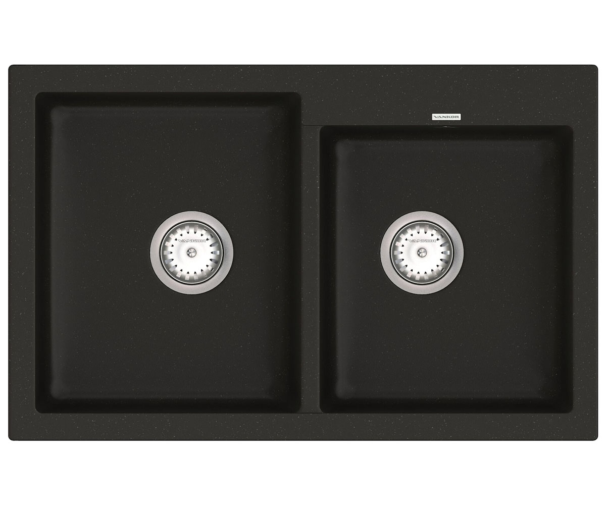 Подвійна мийка VANKOR ORMAN ORMAN OMP 05.80 BLACK ORMAN OMP 05.80 BLACK