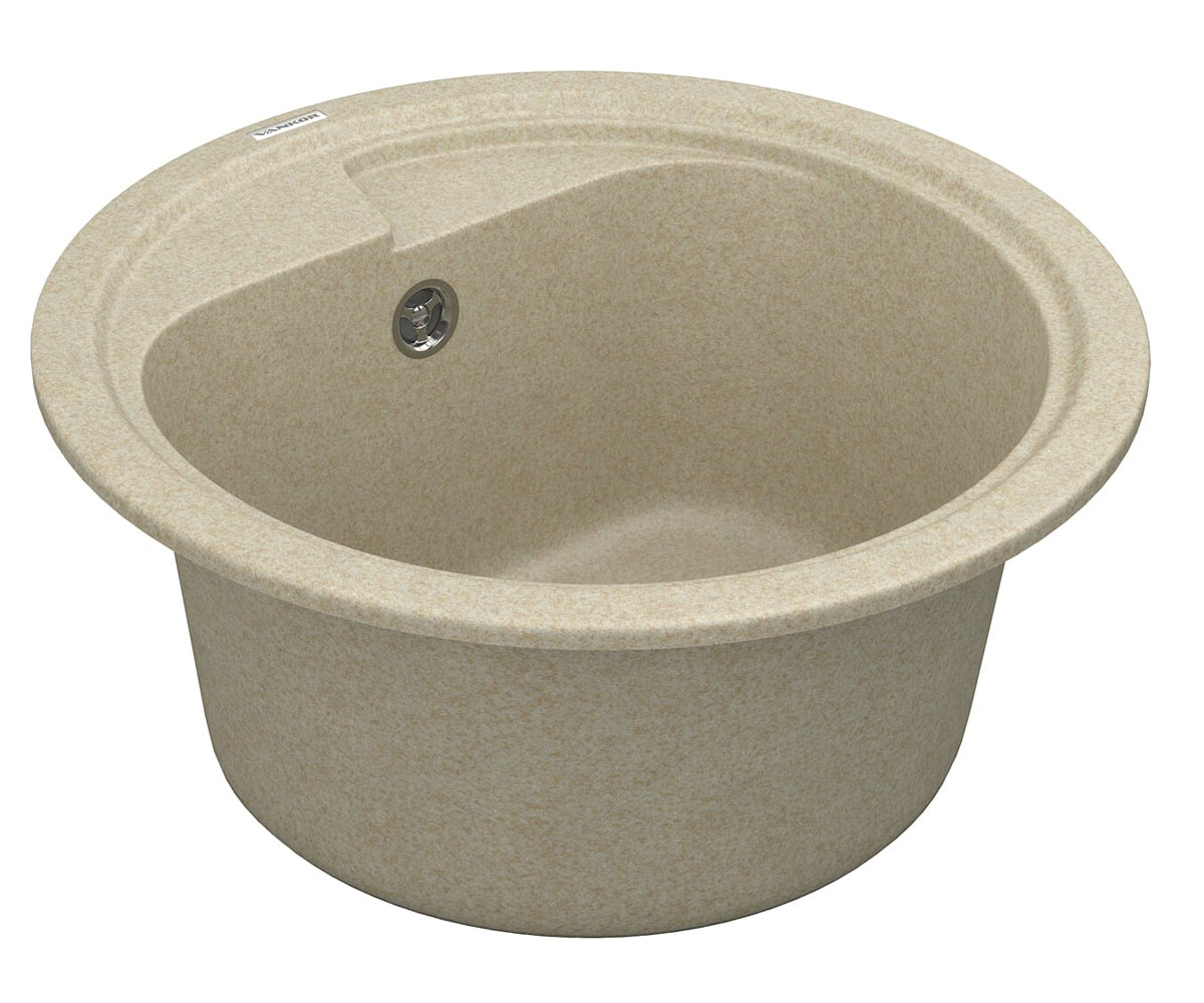Круглая накладная мойка  POLO POLO PMR 01.45 BEIGE:Фото 3
