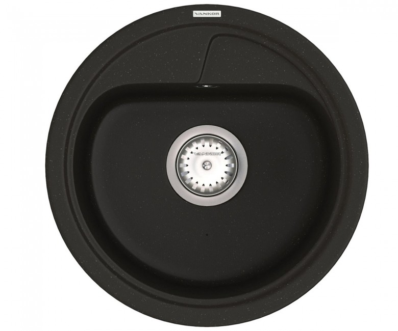 Кухонна кругла мийка    VANKOR POLO POLO PMR 01.45 BLACK POLO PMR 01.45 BLACK