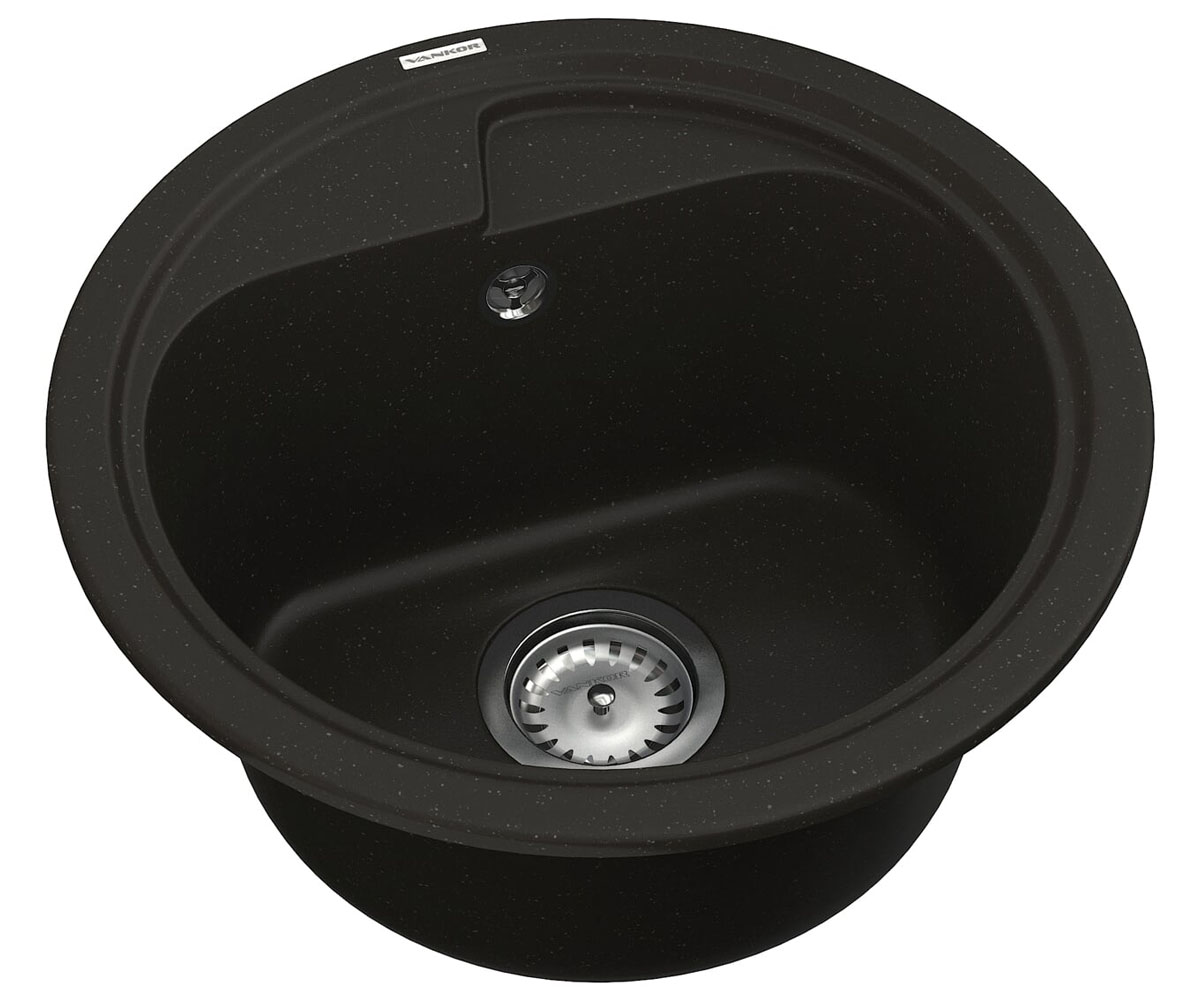 Кухонная круглая мойка  POLO POLO PMR 01.45 BLACK:Фото 2