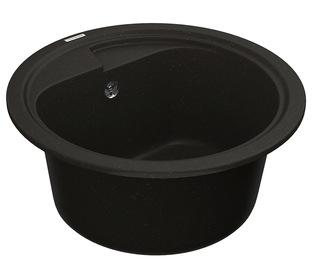 Кухонная круглая мойка  POLO POLO PMR 01.45 BLACK:Фото 3