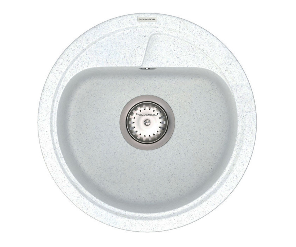 ВАНКОР ПОЛО ПМР 01.45 БІЛИЙ КАМІНЬ кругла мийка VANKOR POLO POLO PMR 01.45 WHITE STONE POLO PMR 01.45 WHITE STONE