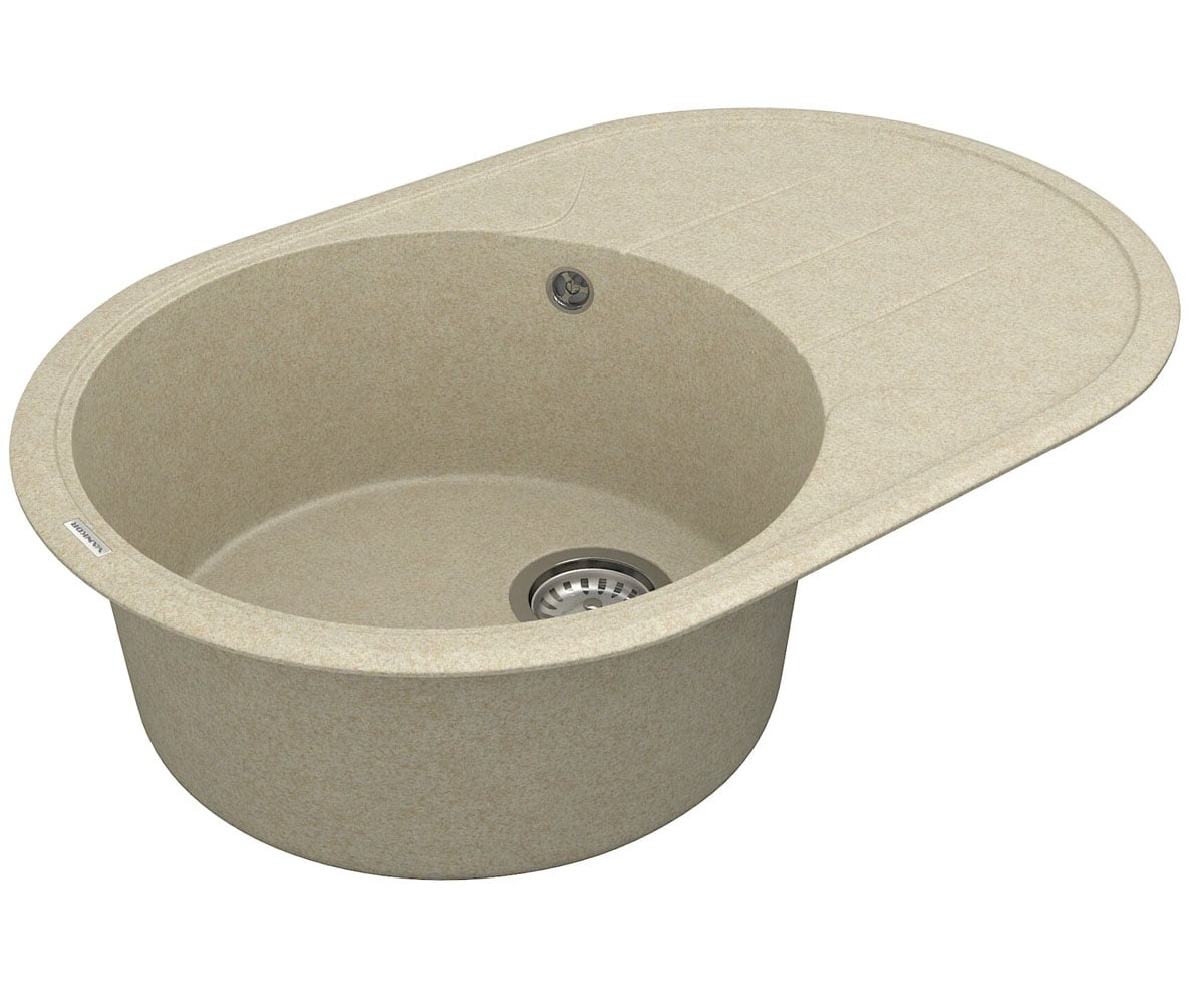 Овальная кварцевая мойка  SITY SITY SMO 02.78 BEIGE:Фото 3