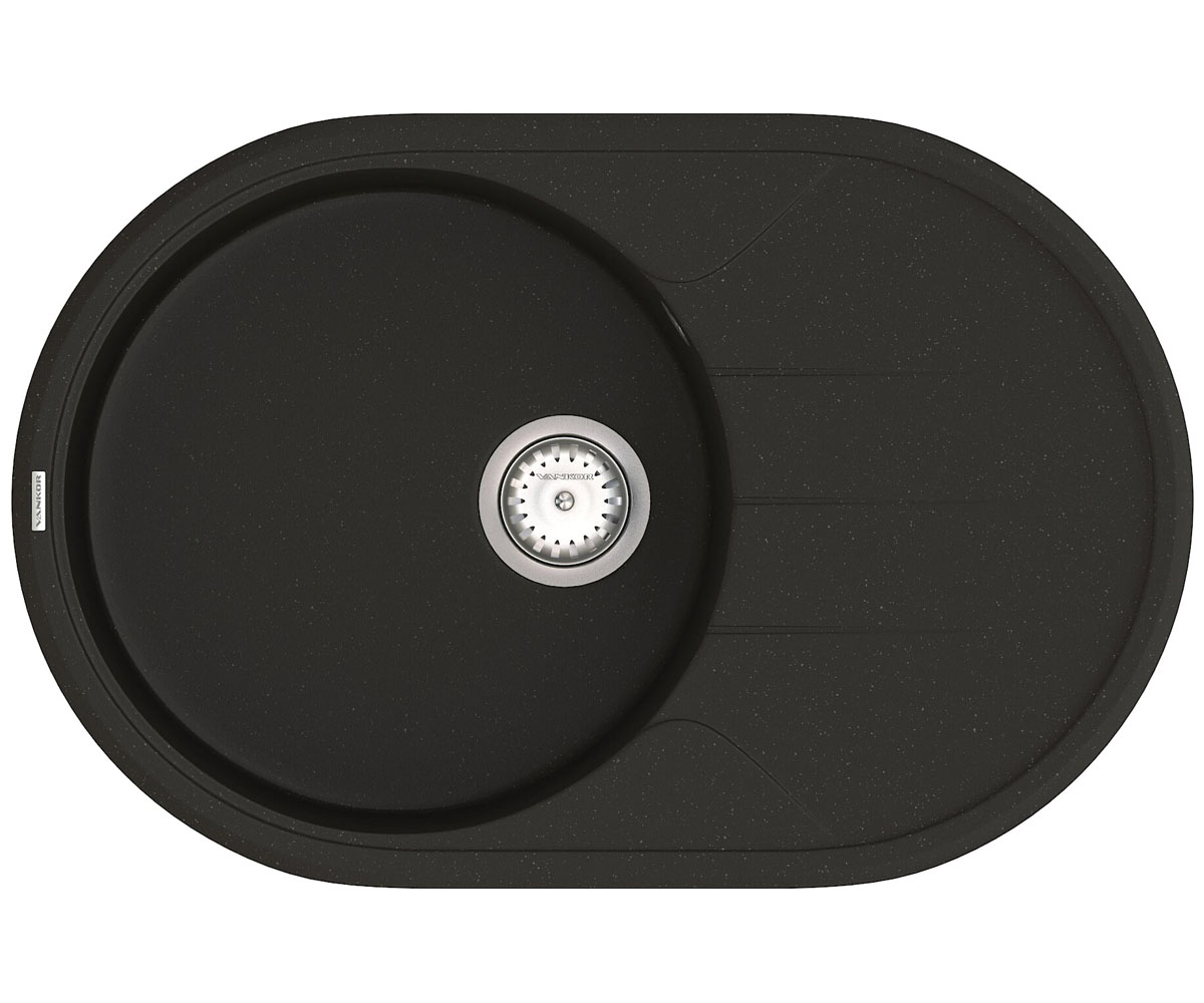 Кухонна овальна мийка    VANKOR SITY SITY SMO 02.78 BLACK SITY SMO 02.78 BLACK