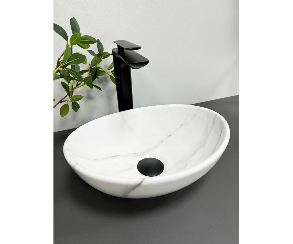 Умывальник (раковина) VBI PARMA S MARBLE NATURE GLOSSY накладной  011002:Фото 2