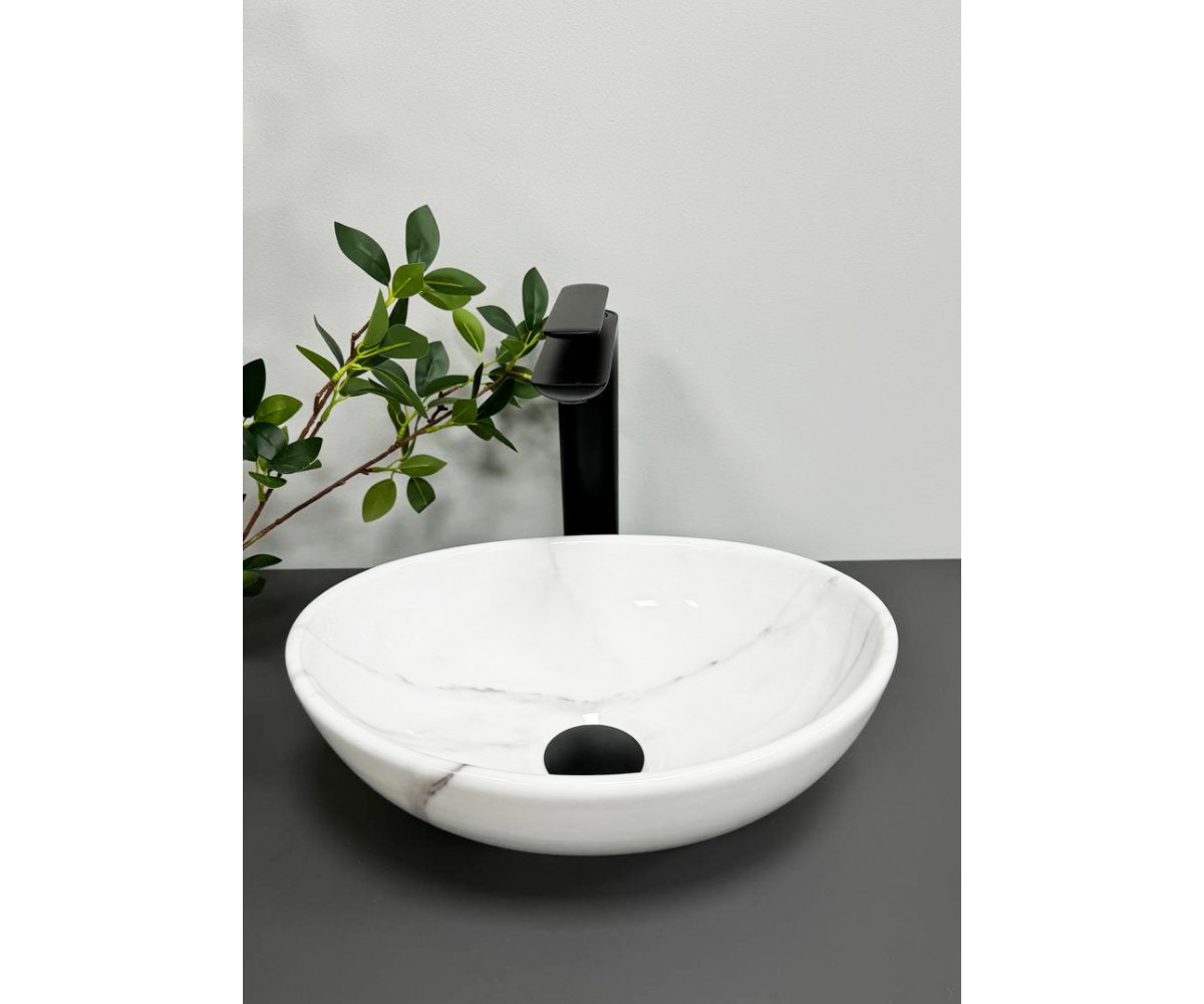 Умывальник (раковина) VBI PARMA S MARBLE NATURE GLOSSY накладной  011002:Фото 3