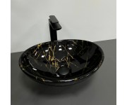 Умывальник (раковина) VBI PARMA MARBLE BLACK GLOSSY накладной VBI  011004