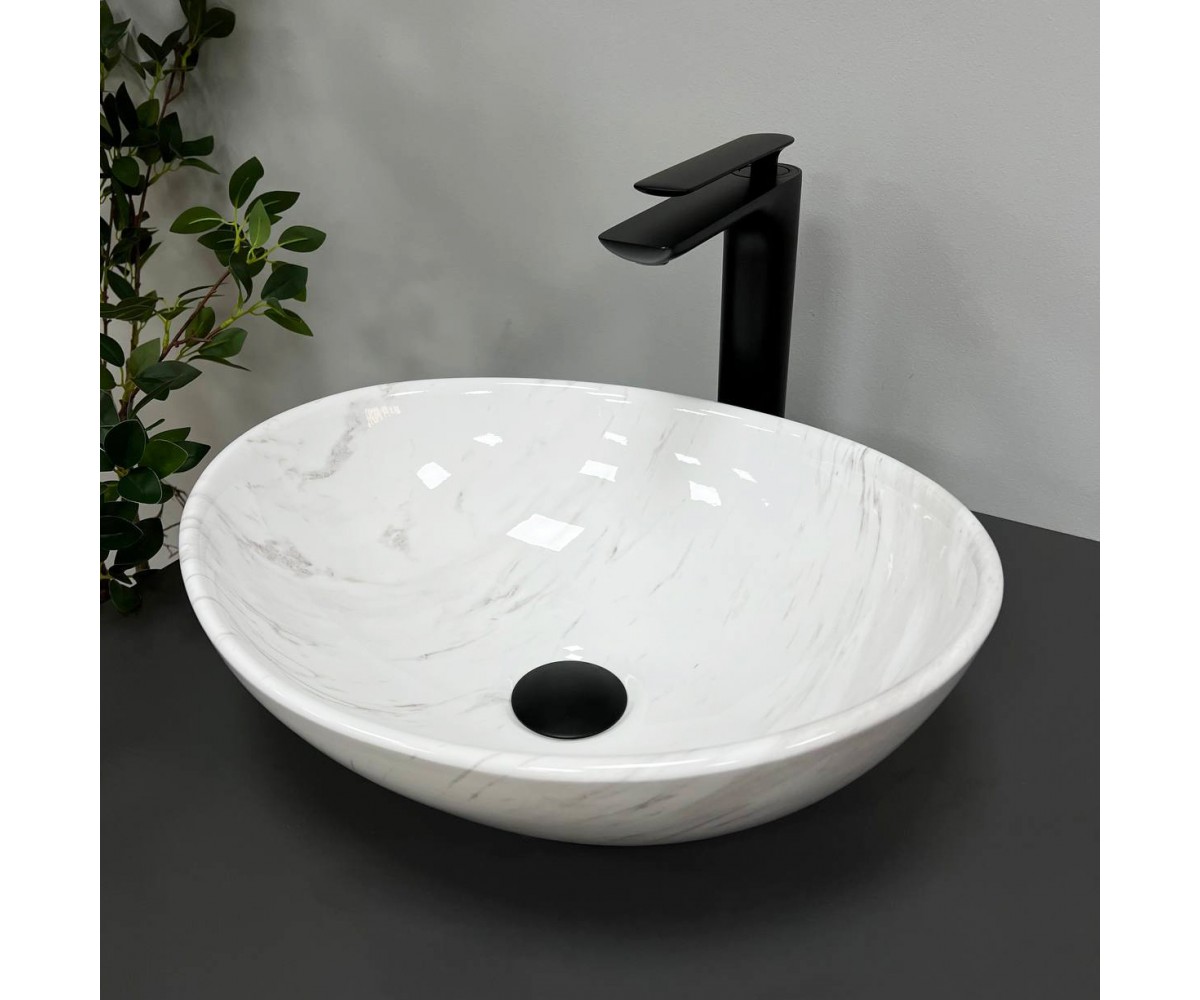 Умывальник (раковина) VBI PARMA MARBLE NATURE GLOSSY накладной  011007:Фото 2