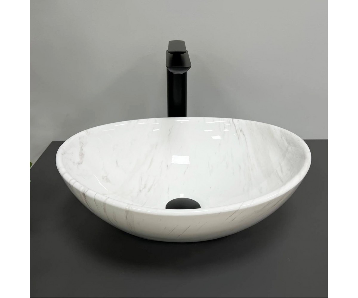 Умывальник (раковина) VBI PARMA MARBLE NATURE GLOSSY накладной  011007:Фото 3