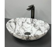 Умывальник (раковина) VBI PARMA STATUARIO BLACK VEINS GLOSSY накладной VBI  011009