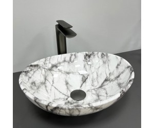 Умывальник (раковина) VBI PARMA STATUARIO GREY VEINS GLOSSY накладной VBI  011010