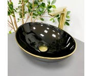 Умывальник (раковина) VBI PARMA BLACK GOLD EDGE накладной VBI  011012