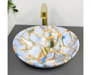 Умывальник (раковина) VBI PARMA MARBLE BLUE GLOSSY накладной VBI  011016