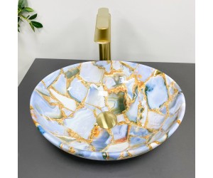 Умывальник (раковина) VBI PARMA MARBLE BLUE GLOSSY накладной VBI  011016