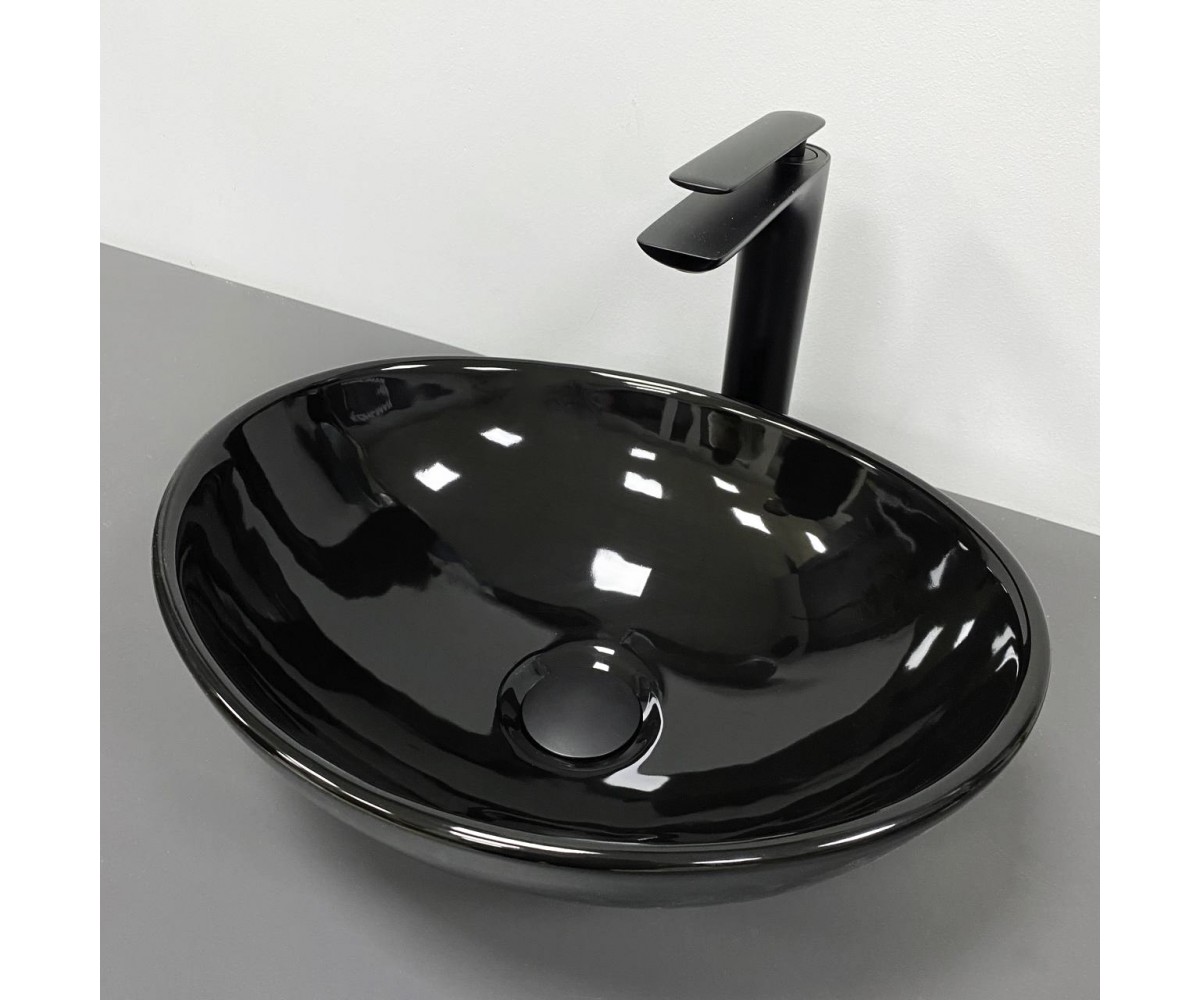 Умывальник (раковина) VBI PARMA BLACK GLOSSY накладной VBI  011021 011021