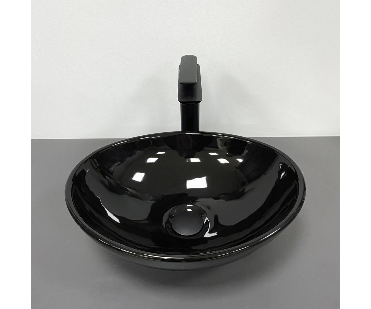 Умывальник (раковина) VBI PARMA BLACK GLOSSY накладной  011021:Фото 2