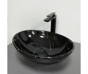 Умывальник (раковина) VBI PARMA BLACK MARMO GLOSSY накладной VBI  011023