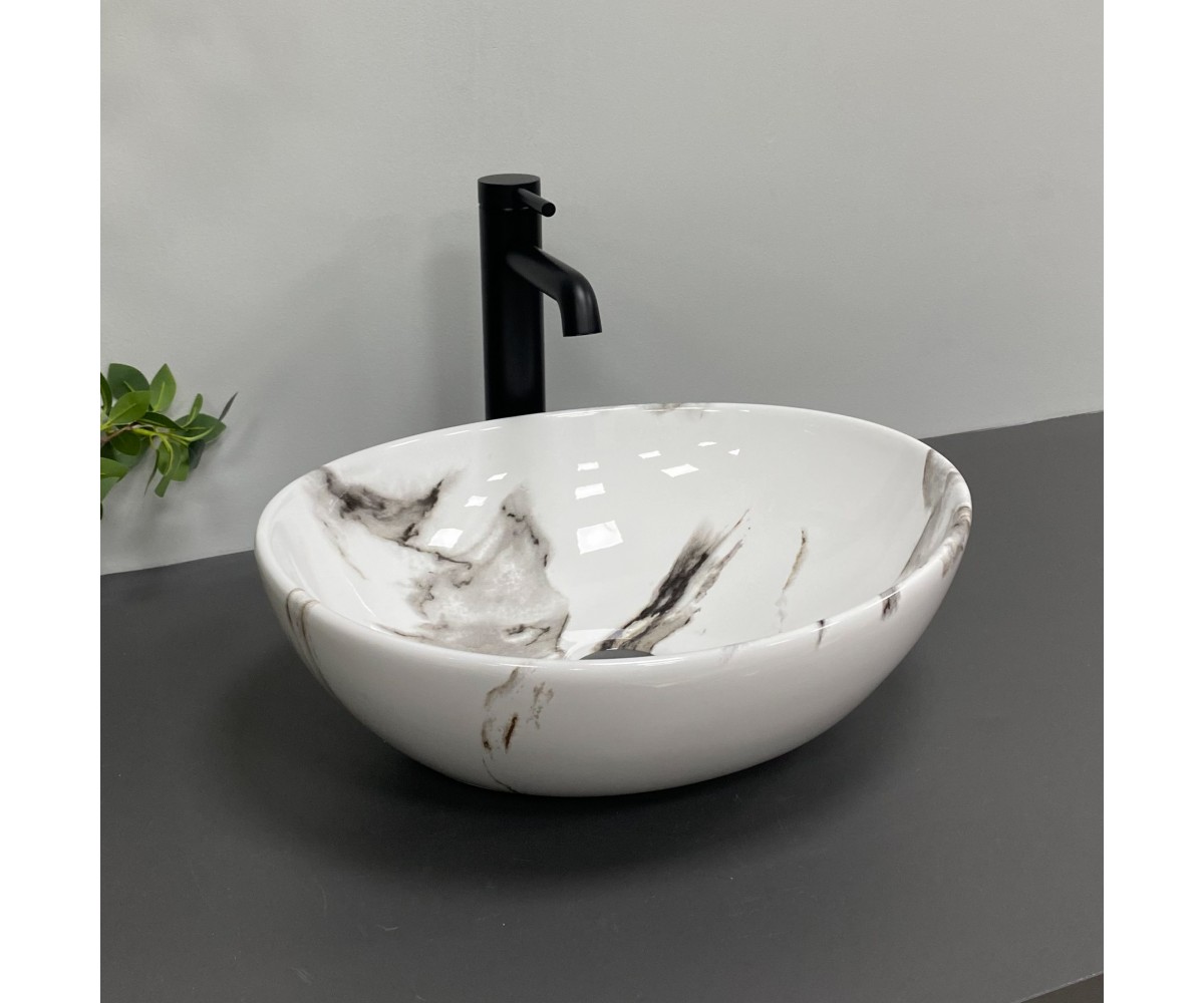 Умывальник (раковина) VBI PARMA CARRARA GLOSSY накладной  011025:Фото 4