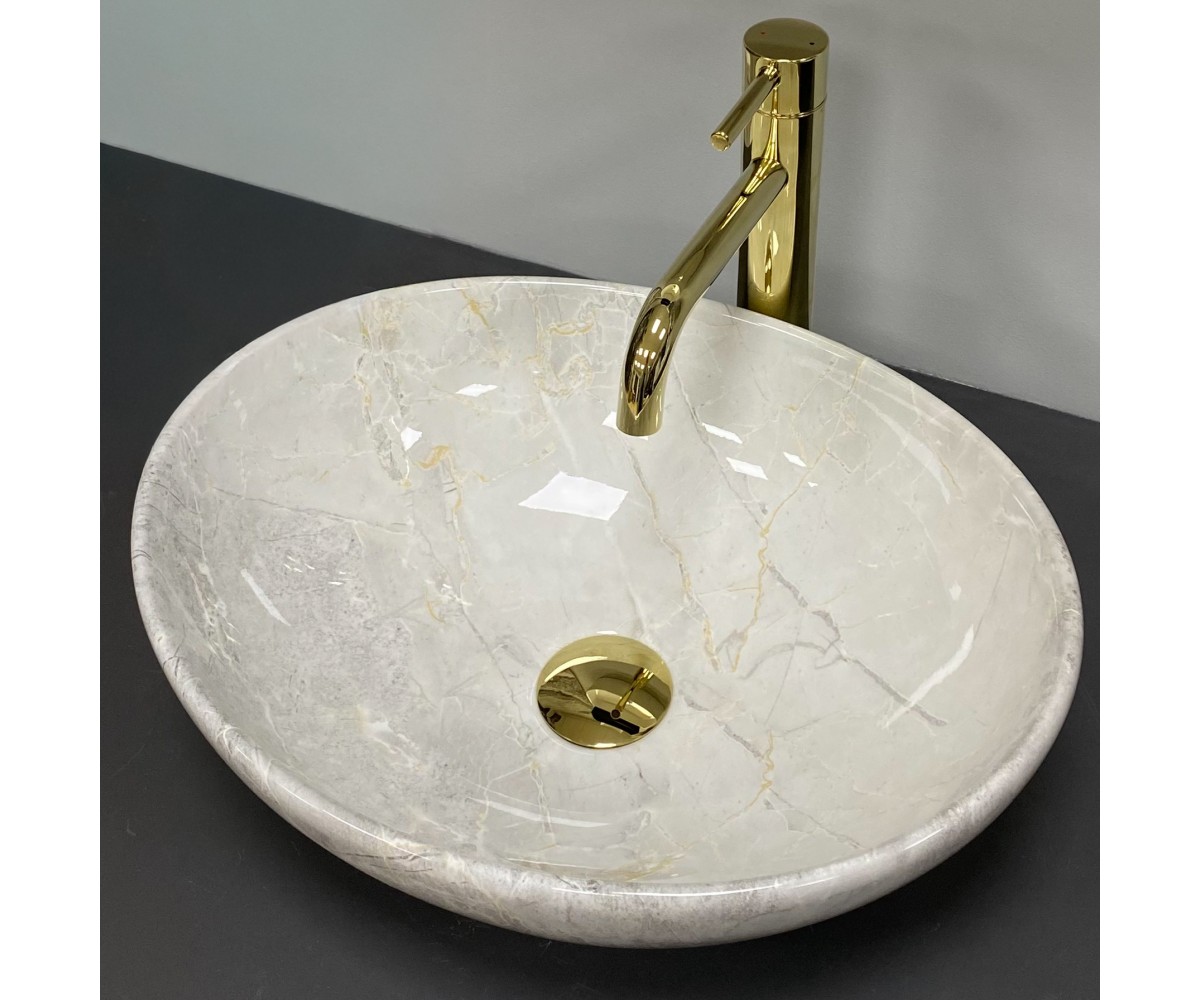 Умывальник (раковина) VBI PARMA LIGHT STONE GLOSSY накладной  011026:Фото 4