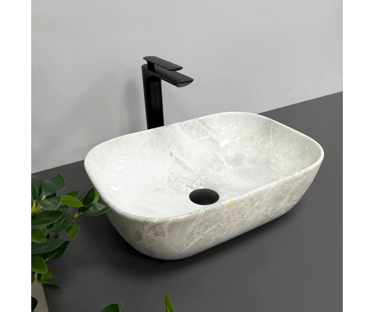Умывальник (раковина) VBI RAVENNA LIGHT STONE GLOSSY накладной VBI  011206 011206