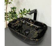 Умывальник (раковина) VBI RAVENNA MARBLE BLACK GLOSSY накладной VBI  011207