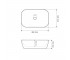 Умывальник (раковина) VBI RAVENNA MARBLE BLACK MATT накладной  011209:Чертеж 