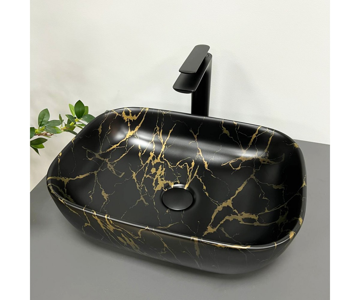 Умывальник (раковина) VBI RAVENNA MARBLE BLACK MATT накладной VBI  011209 011209