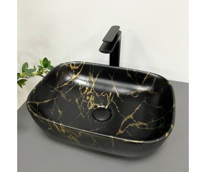 Умывальник (раковина) VBI RAVENNA MARBLE BLACK MATT накладной VBI  011209