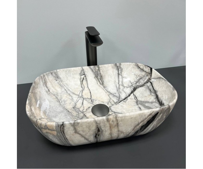 Умывальник (раковина) VBI RAVENNA LIGHT GREY ONYX GLOSSY накладной VBI  011213 011213