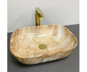 Умывальник (раковина) VBI RAVENNA BROWN ONYX GLOSSY накладной VBI  011223
