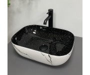 Умывальник (раковина) VBI RAVENNA WHITE BLACK MARMO накладной VBI  011230