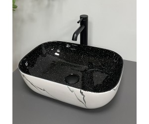 Умывальник (раковина) VBI RAVENNA WHITE BLACK MARMO накладной VBI  011230