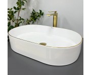 Умывальник (раковина) VBI VERONA 60 GOLD WHITE EDGE накладной VBI  011308