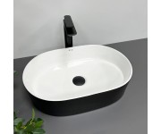 Умывальник (раковина) VBI VERONA 50 BLACK WHITE накладной VBI  011309