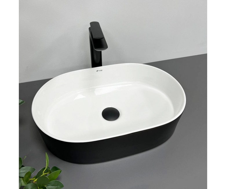 Умывальник (раковина) VBI VERONA 50 BLACK WHITE накладной VBI  011309 011309