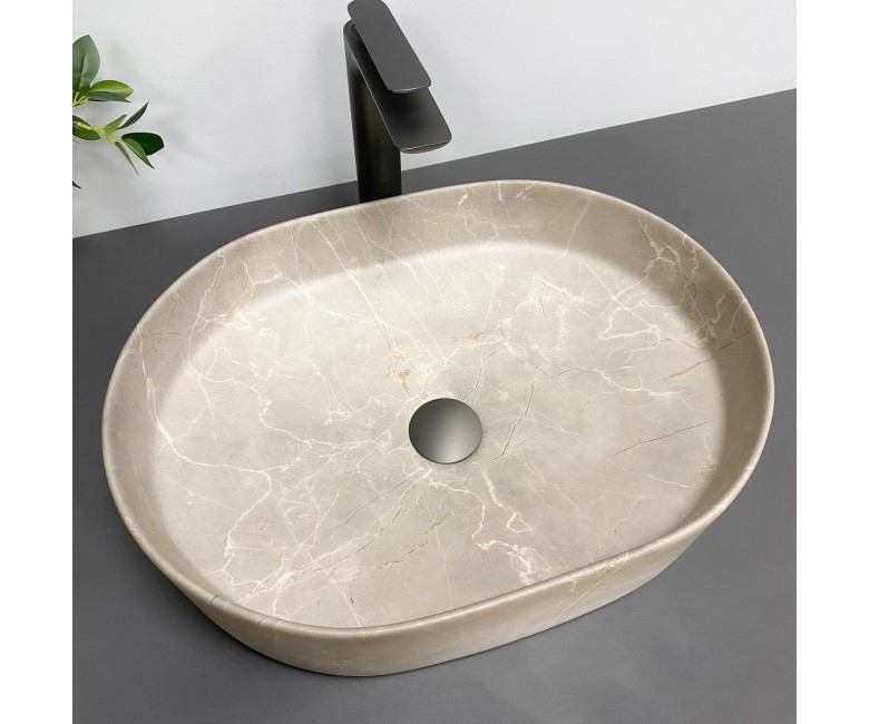 Умывальник (раковина) VBI VERONA 50 BEIGE STONE MATT накладной VBI  011325 011325