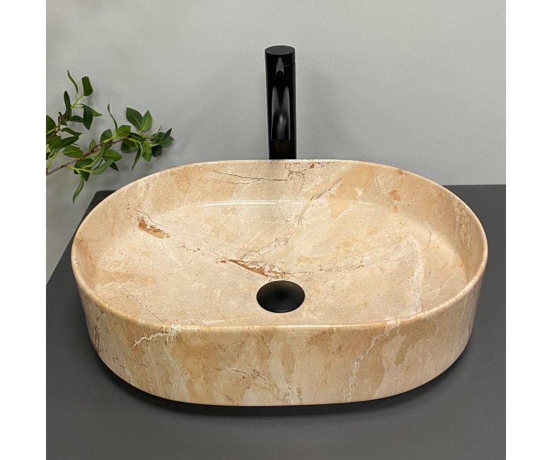 Умывальник (раковина) VBI VERONA 50 TRAVERTINE GLOSSY накладной VBI  011326 011326