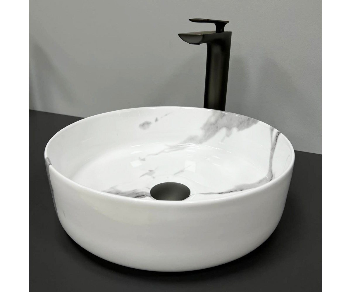 Умывальник (раковина) VBI PRATO MARBLE NATURE GLOSSY накладной  011404:Фото 2