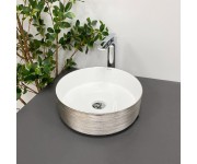 Умывальник (раковина) VBI PRATO BRUSH SILVER WHITE накладной VBI  011407