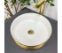 Умывальник (раковина) VBI PRATO BRUSH GOLD WHITE накладной  011408:Фото 3