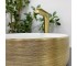 Умывальник (раковина) VBI PRATO BRUSH GOLD WHITE накладной  011408:Фото 5