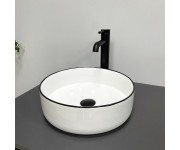Умывальник (раковина) VBI PRATO WHITE BLACK EDGE накладной VBI  011414