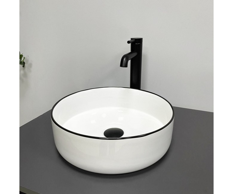 Умывальник (раковина) VBI PRATO WHITE BLACK EDGE накладной VBI  011414 011414