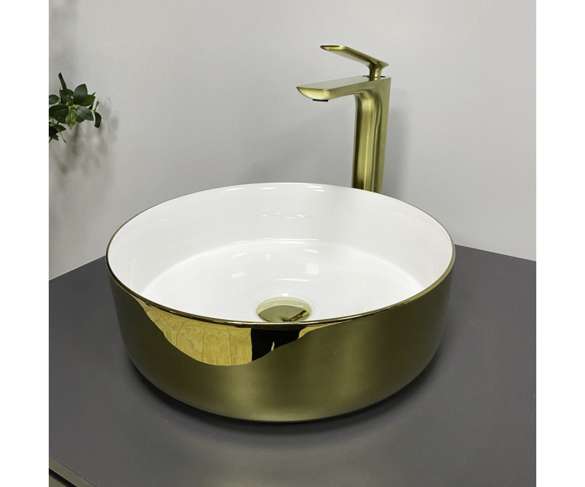 Умывальник (раковина) VBI PRATO GOLD WHITE накладной VBI  011415 011415