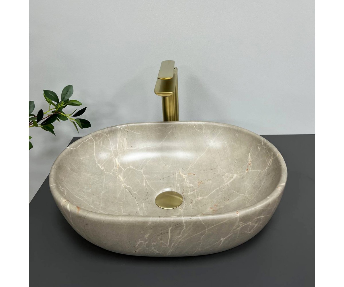 Умывальник (раковина) VBI MODENA S BEIGE STONE MATT накладной  012003:Фото 3