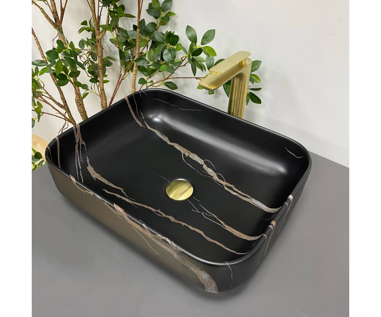 Умывальник (раковина) VBI PALERMO BLACK STONE MATT накладной VBI  012306 012306